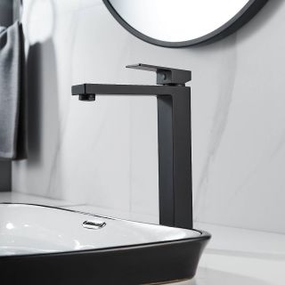 Смеситель для раковины высокий Maretti Umbria Black UMB32RF52, черный